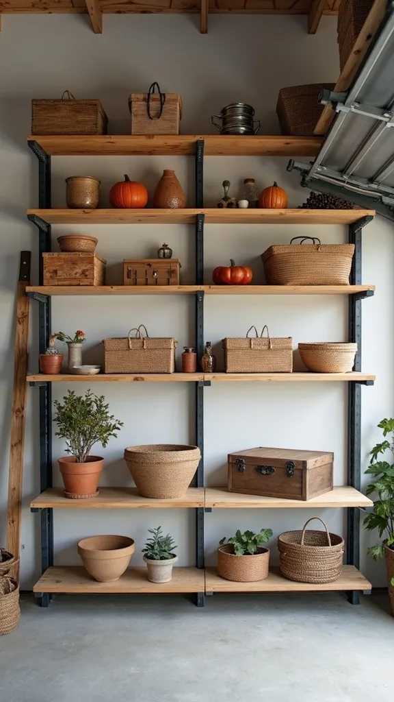 Anchor Shelving Units to Create “Walls” Inside the Garage