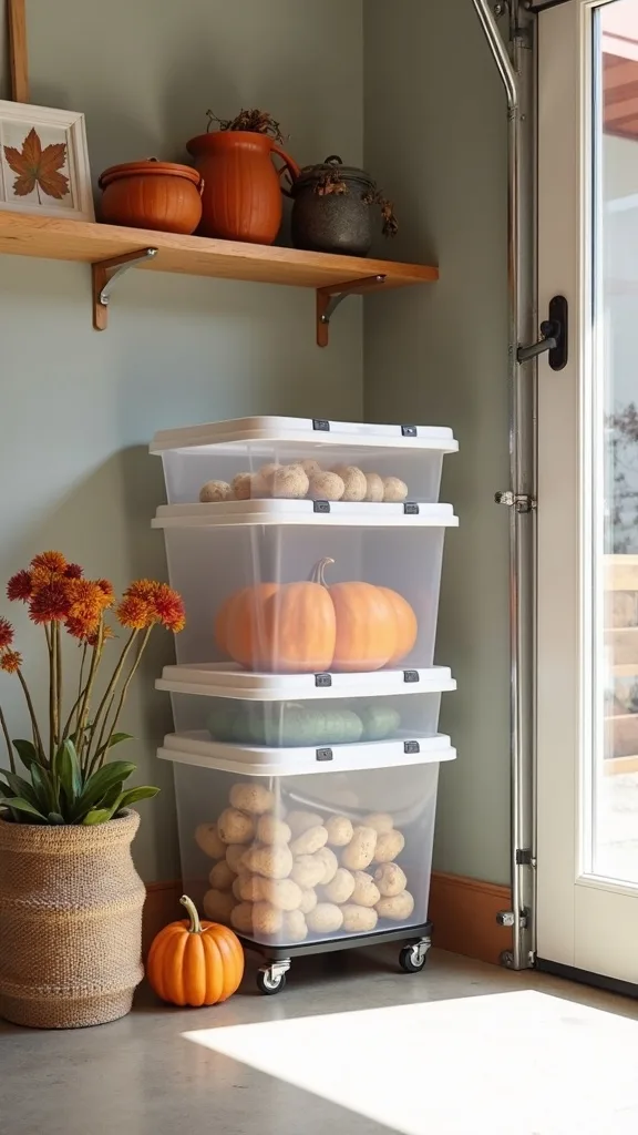 Switch to Clear, Stackable Totes for Seasonal Decor