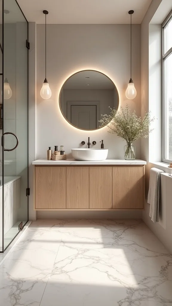 How do you style a vanity so the room feels like a boutique hotel?