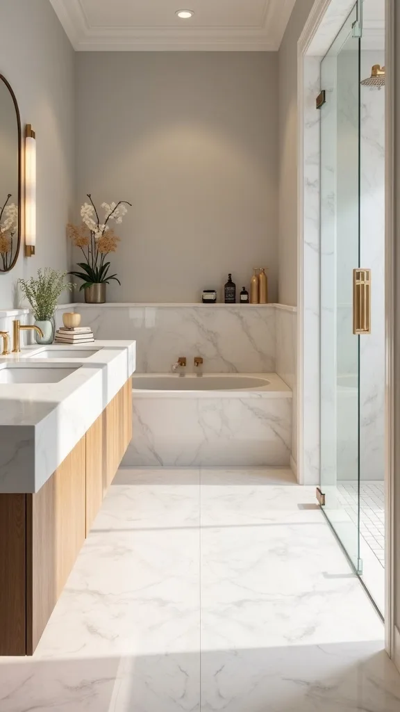 How can you make a rental bathroom feel warm without installing floor heat?