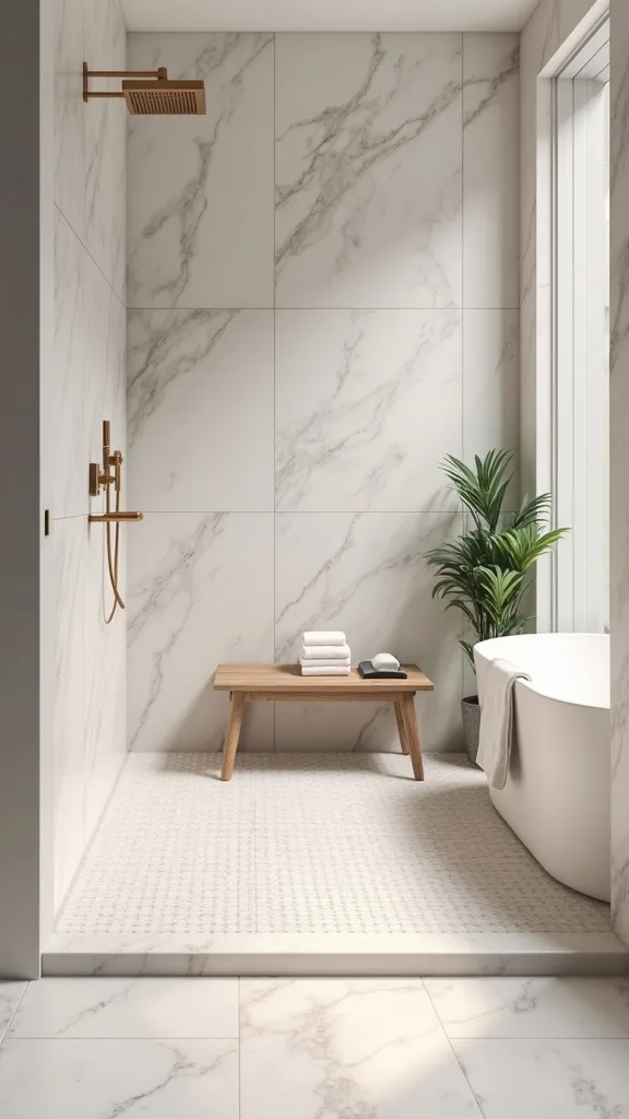 What’s the right way to add a shower bench without cluttering the floor?