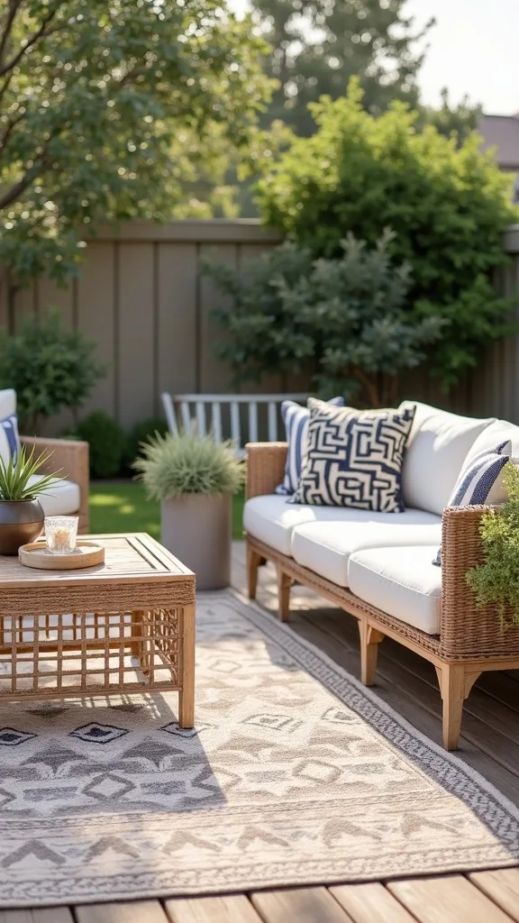 How do I style an outdoor rug for a patio refresh (and keep it practical)?