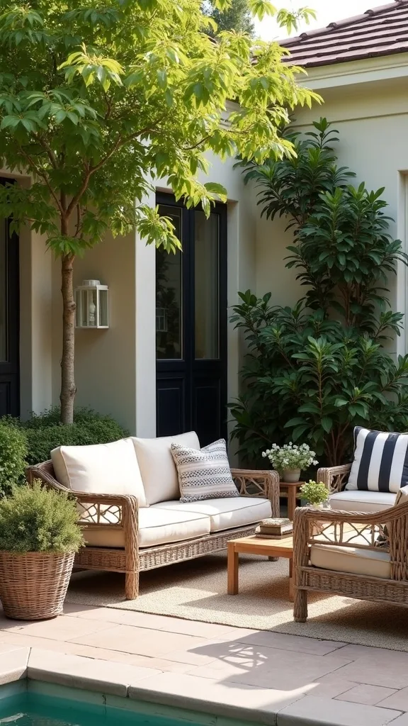 How can I make my patio feel welcoming for guests on short notice?
