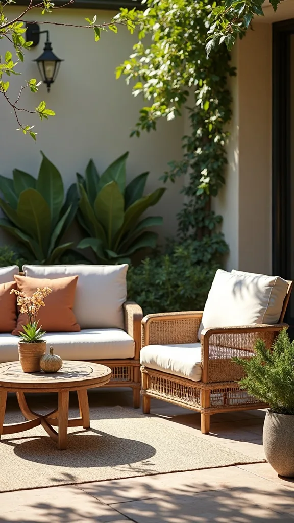 What colors work best for a summer to fall outdoor transition?