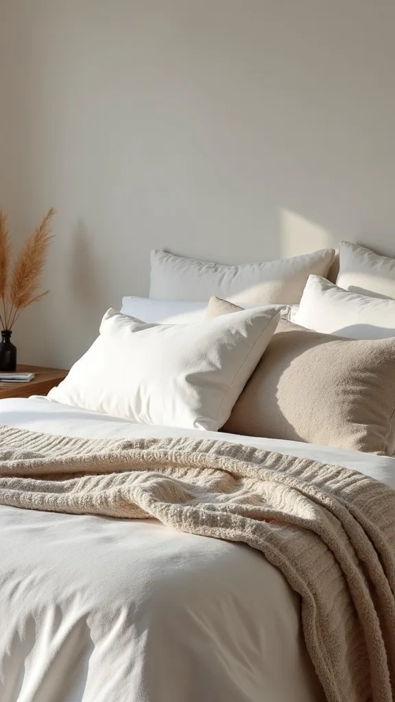 The Linen + Cotton Quilt + Chunky Knit Throw Stack (with Two Pillow Fills)