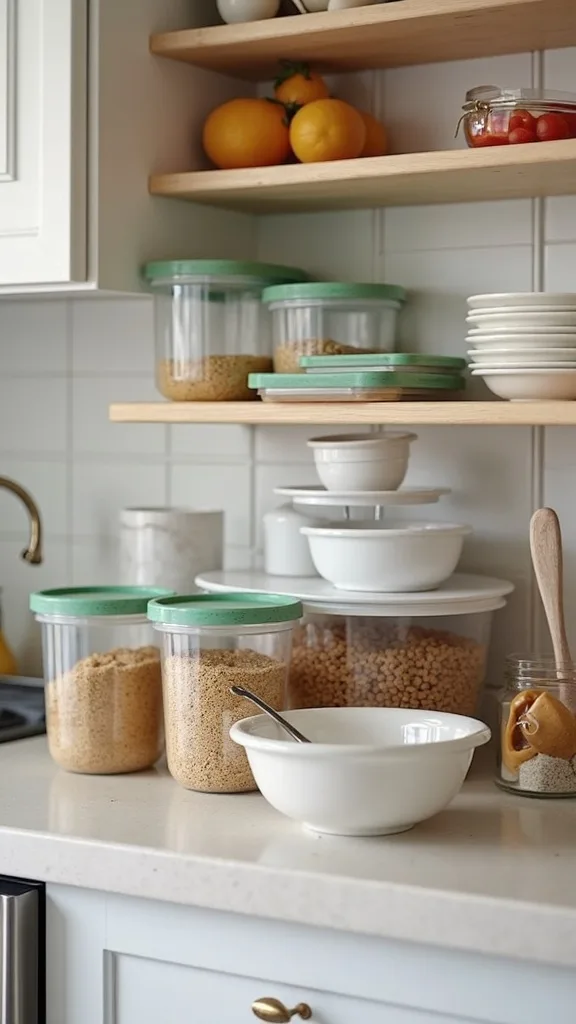 Store Containers Like Dishes (Not Like Tupperware Chaos)