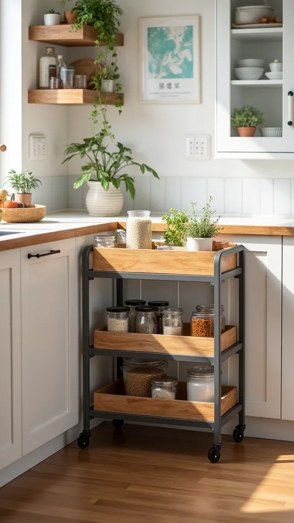 Use a Rolling Cart as a Small-Space Meal Prep Kitchen Extension