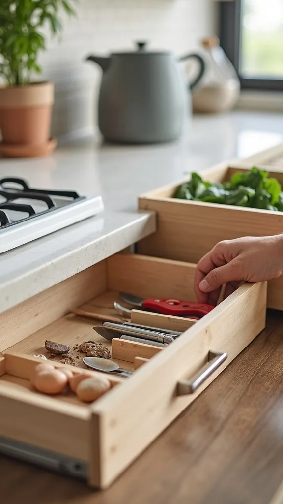 Make One Drawer the “Knife, Shears, Measuring” Drawer