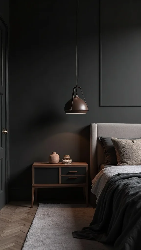 How do you mix metals in a dark bedroom aesthetic?
