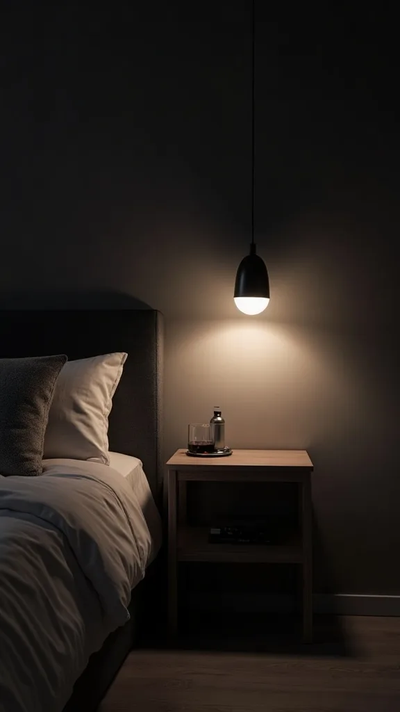 Where should bedside lamps sit for the most comfortable reading light?