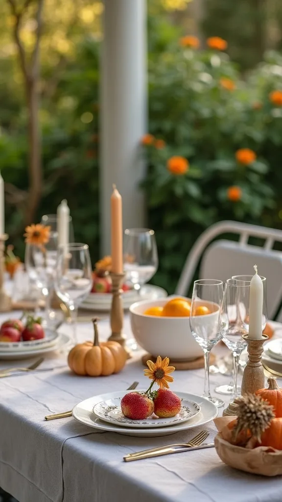 How can I set up an outdoor kids’ table that still matches the main one?
