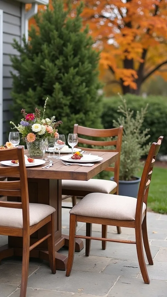 What’s the easiest way to add fall color without buying new chairs or cushions?