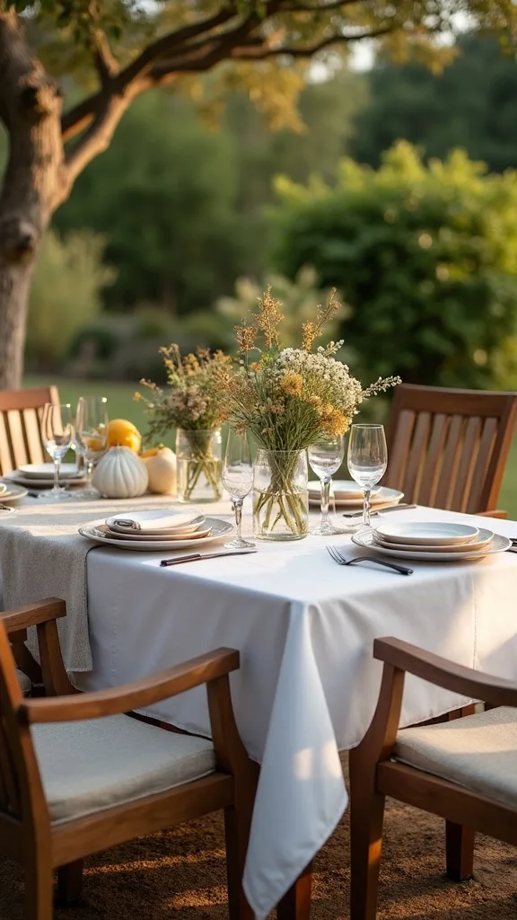 How do I make outdoor dining comfortable for older relatives?