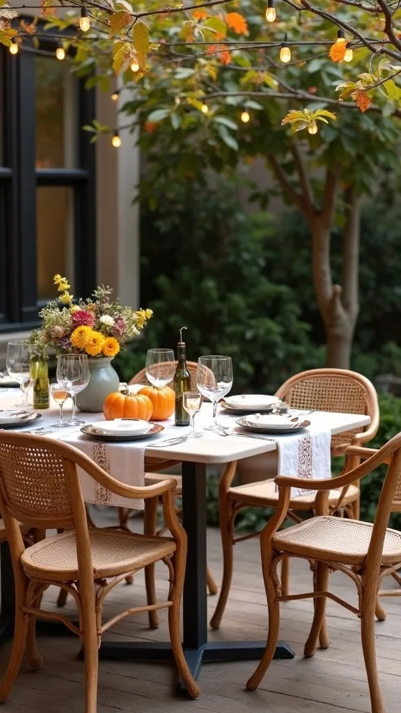 What’s the fastest way to make outdoor seating feel cozy for early fall nights?
