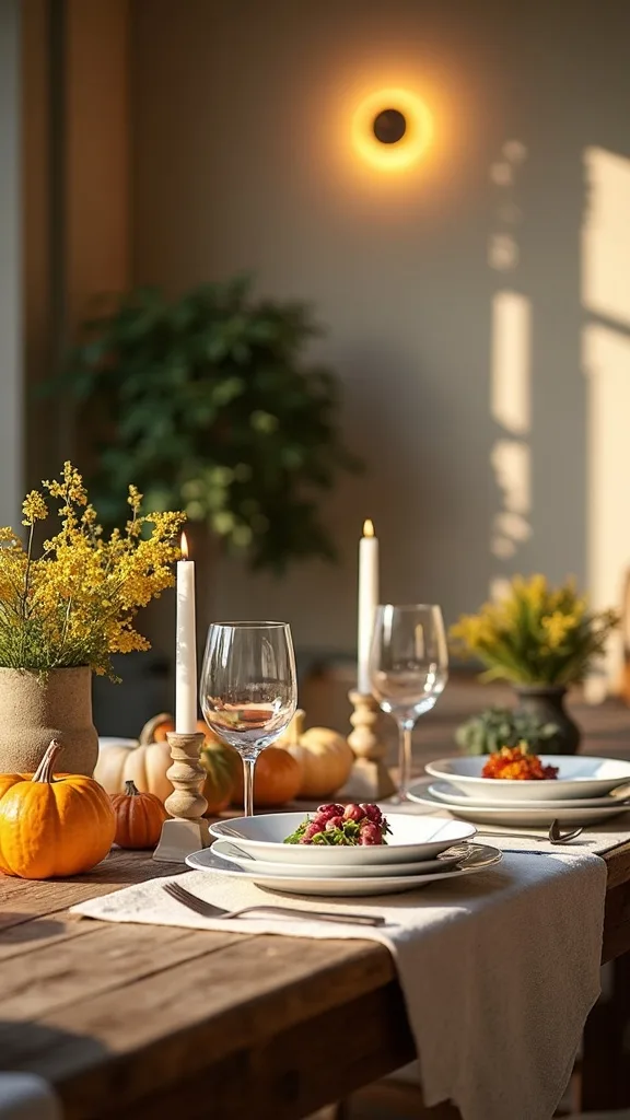 What lighting works best for a Labor Day dinner that runs past sunset?