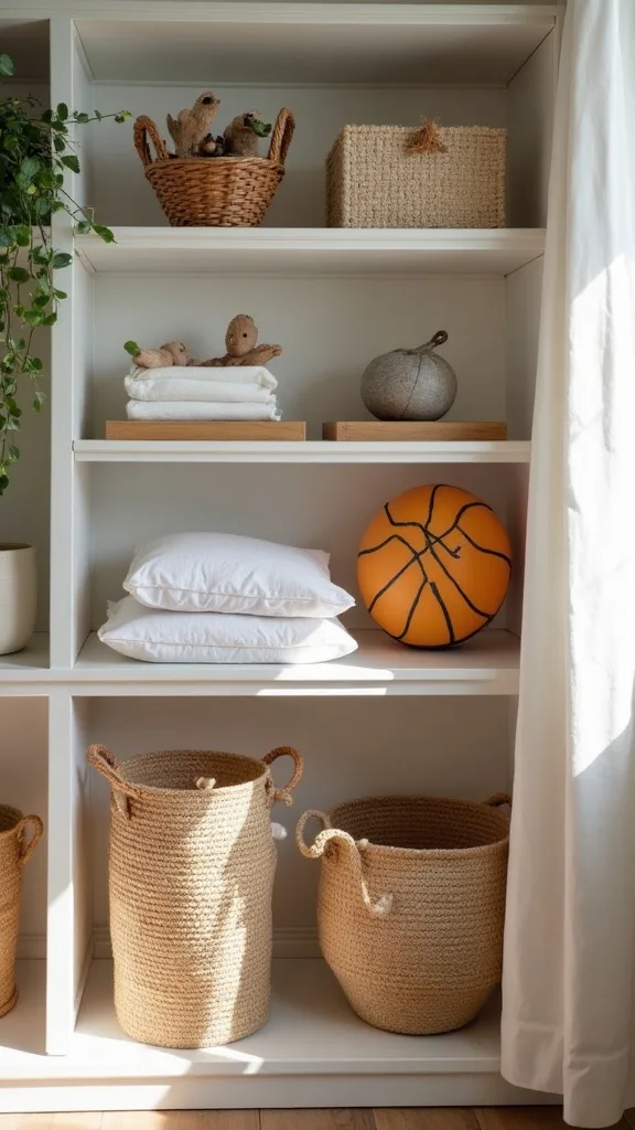 How do I handle kids’ seasonal stuff (sports, water toys, costumes) without piles?