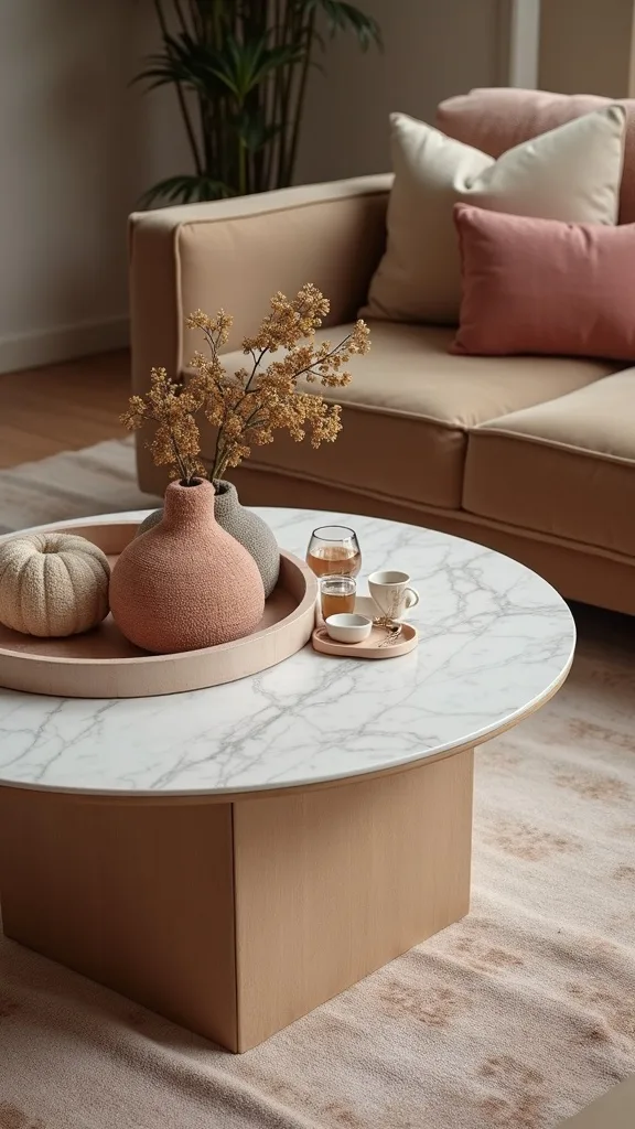 How do you style a coffee table with texture without losing everyday function?