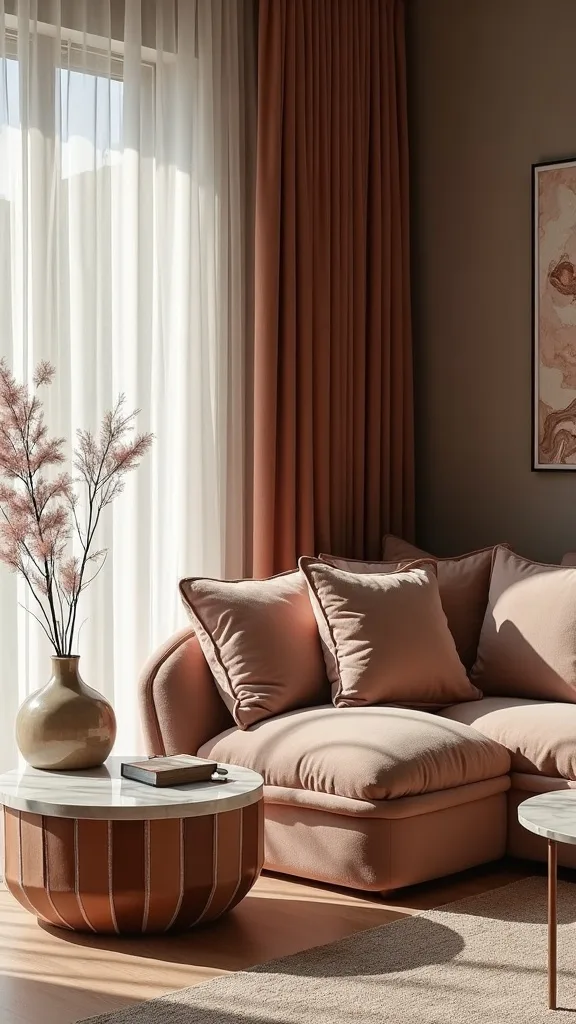 How do you use curtains to add texture without darkening the room?