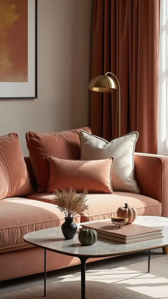 What’s one thing to avoid when styling velvet home decor for fall?