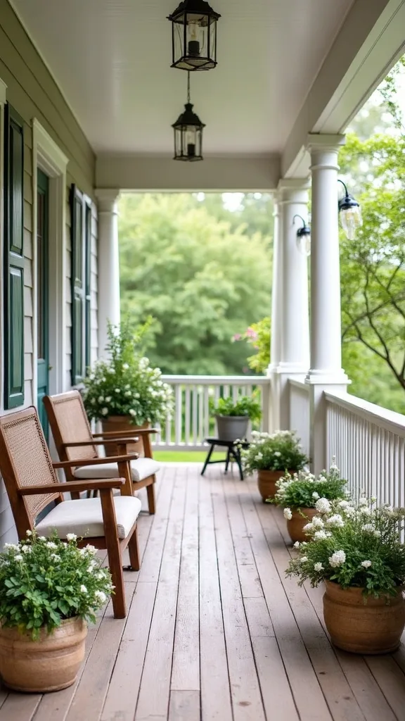 What’s an easy way to decorate around an ugly porch railing?