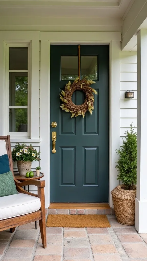 How can I decorate a small front porch without making it feel crowded?