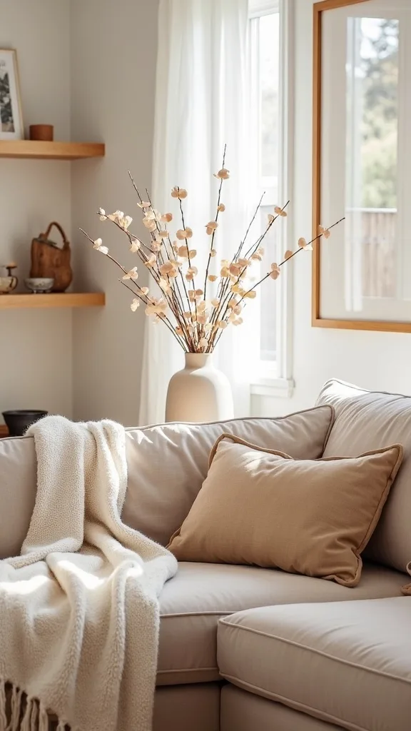How can a single vase make your living room feel styled year-round?