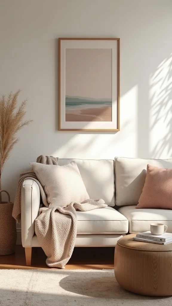 What decor should you avoid if you want a cozy look (not clutter)?
