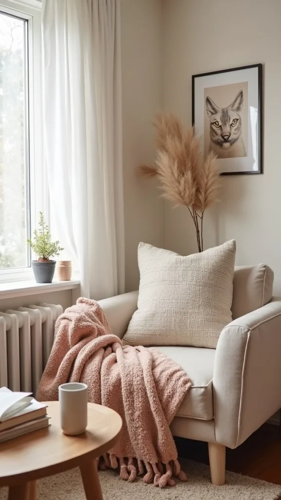 How do you create a cozy reading corner under $50?