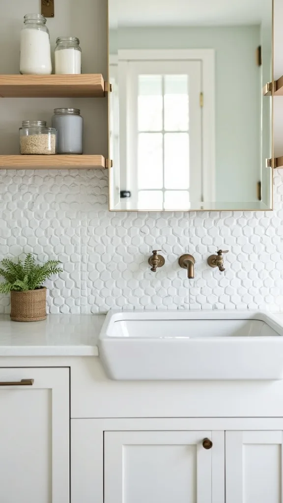 How can you make a budget backsplash look “designer” with styling alone?