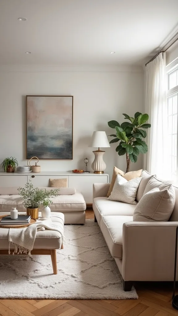 How do I pull off a curated thrift-and-DIY living room look without it feeling messy?