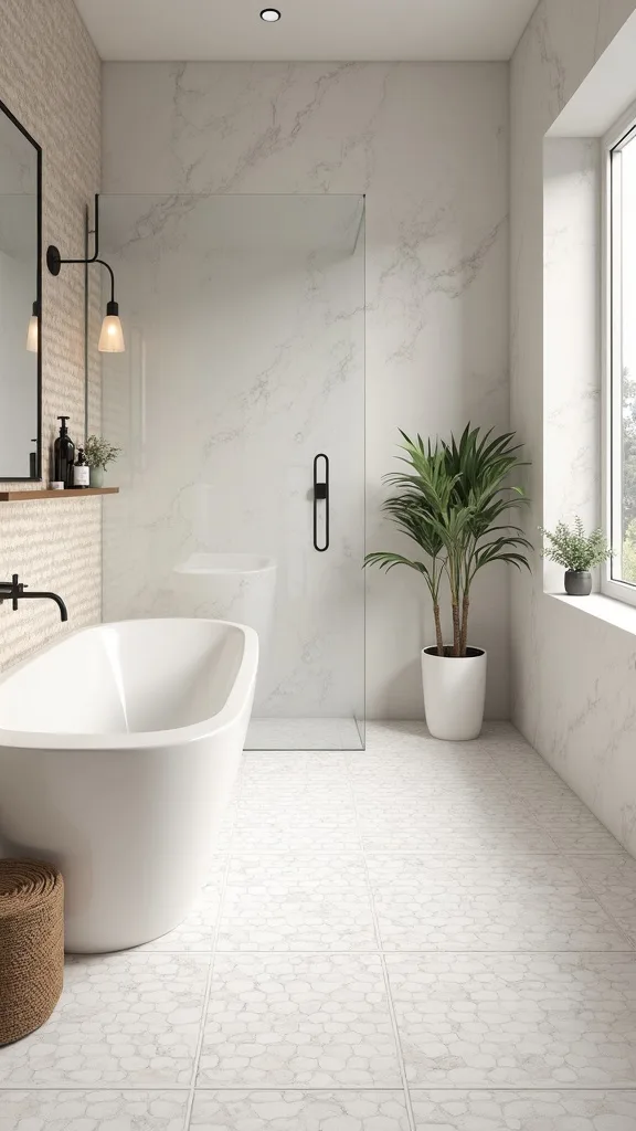 What’s the best way to fake a terrazzo bathroom tile floor affordably?