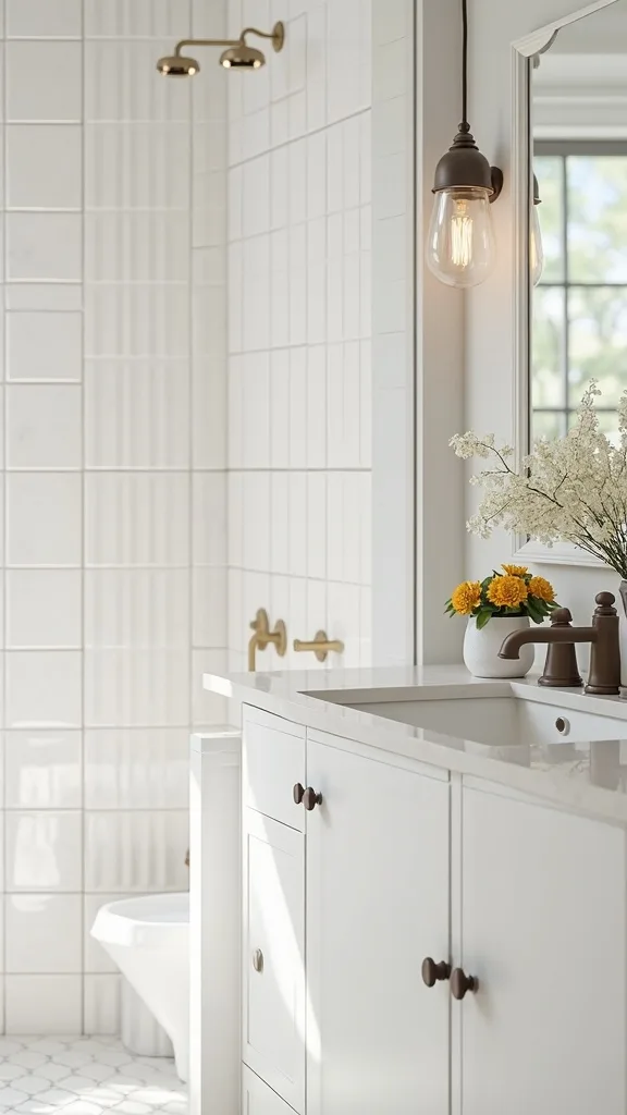 How do you mix two budget tile types so it looks intentional?