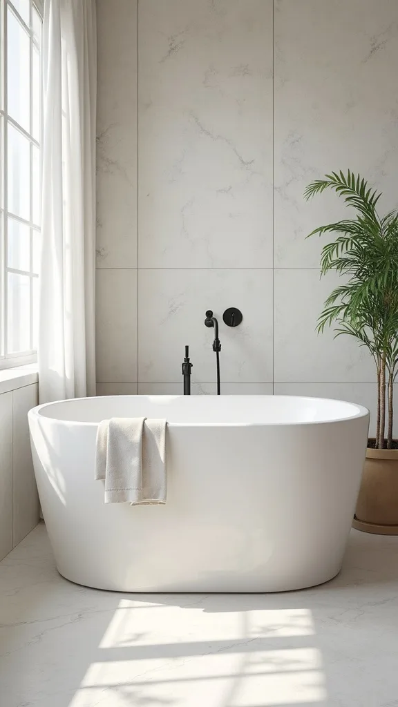What bathroom tile idea works best behind a pedestal sink?
