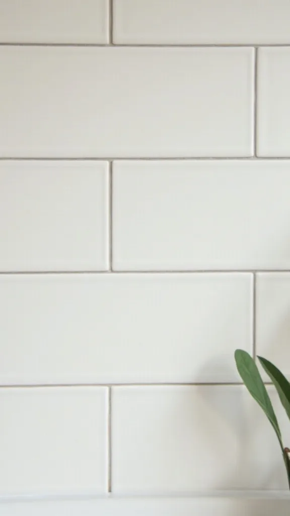 How do you get a modern bathroom look with peel-and-stick subway tile?