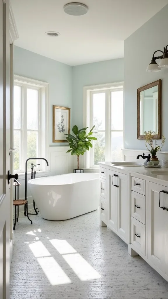 How can painted tile patterns look modern instead of crafty?