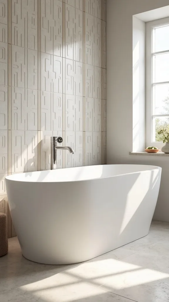 What’s the best budget way to create a vertical tile moment in a small bathroom?
