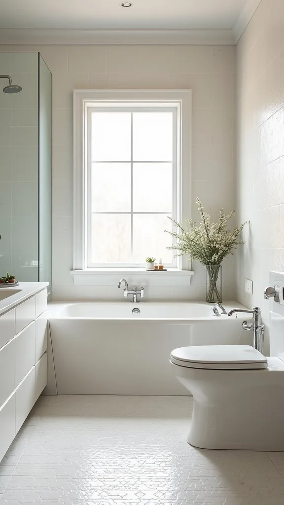 What grout color makes budget bathroom tile look more expensive?