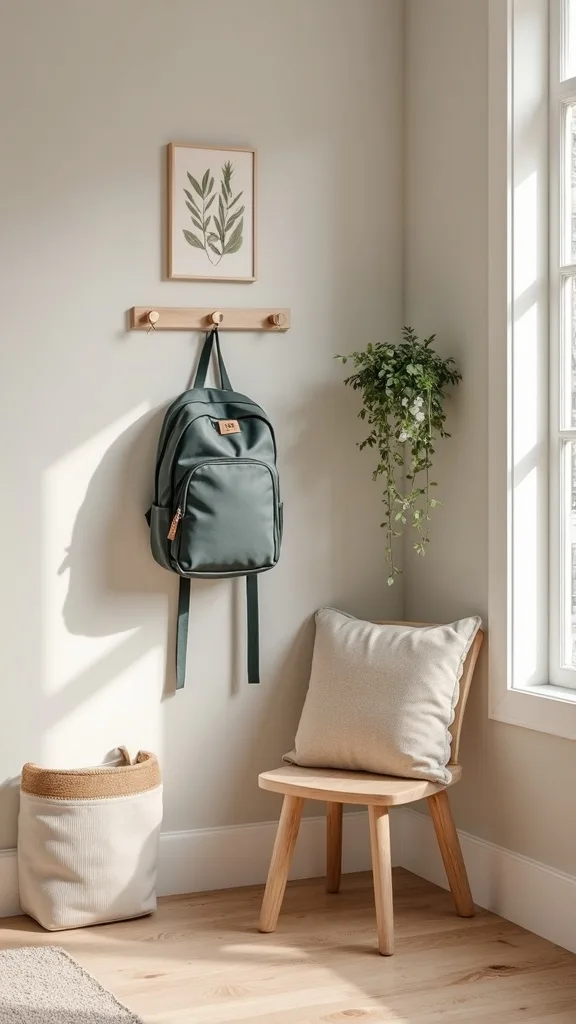Backpack Hooks at Kid Height (So You’re Not the Hook Police)