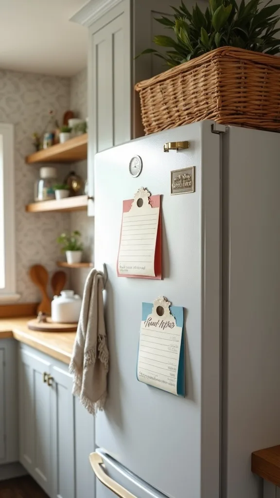 A Magnetic “Lunch Notes” Spot on the Fridge