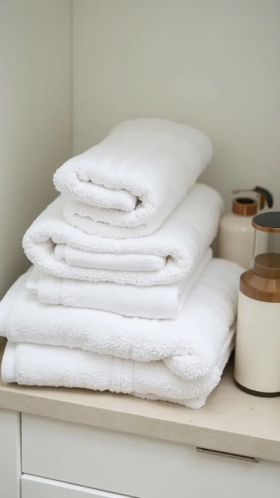How do you style towels so the room feels like a hotel?
