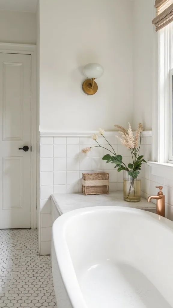 How do you make a bathroom feel warmer without changing tile?