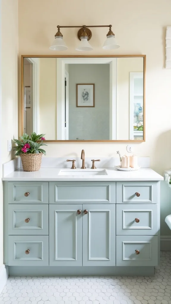 What paint color makes a small bathroom look expensive?