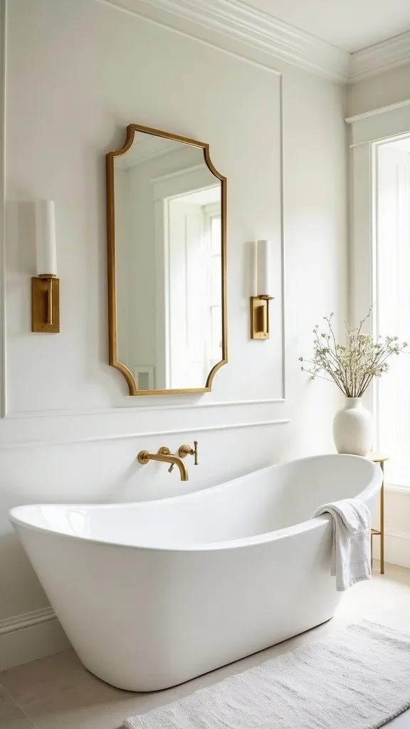 How do you update a bathroom with outdated gold fixtures?