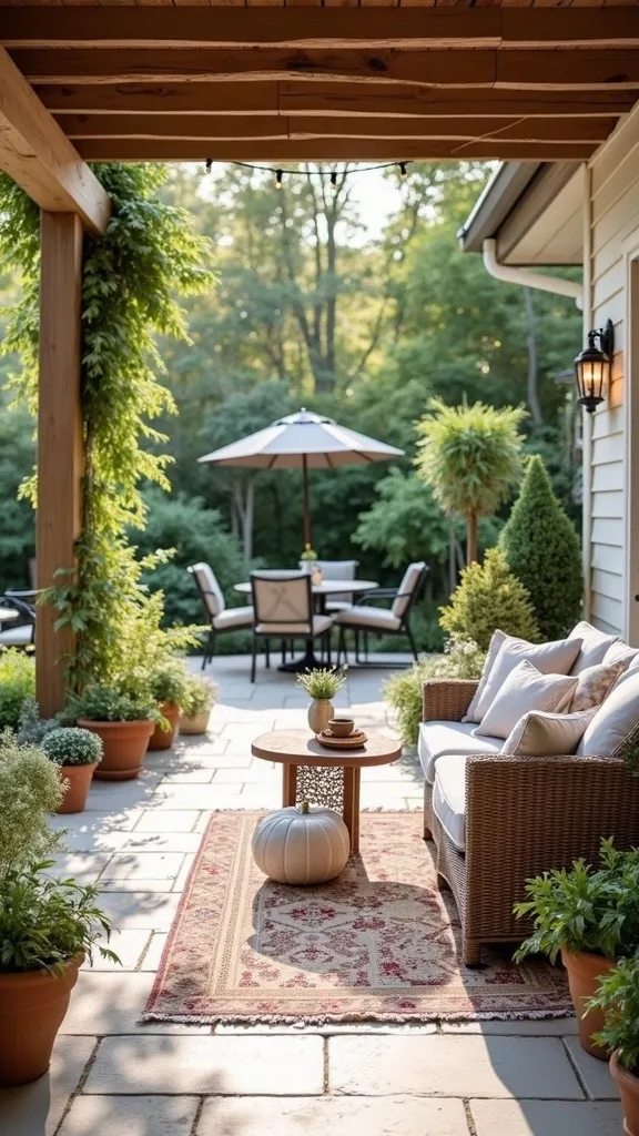 How Can I Decorate a Covered Patio for Pinterest Without Buying All New Stuff?