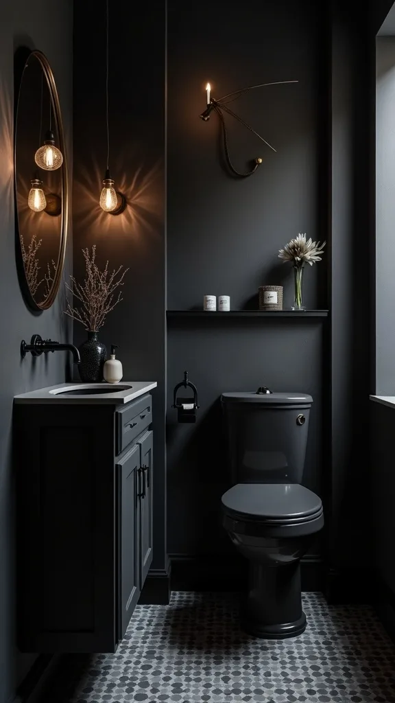 What are the best thrift-store finds for gothic bathroom decor?