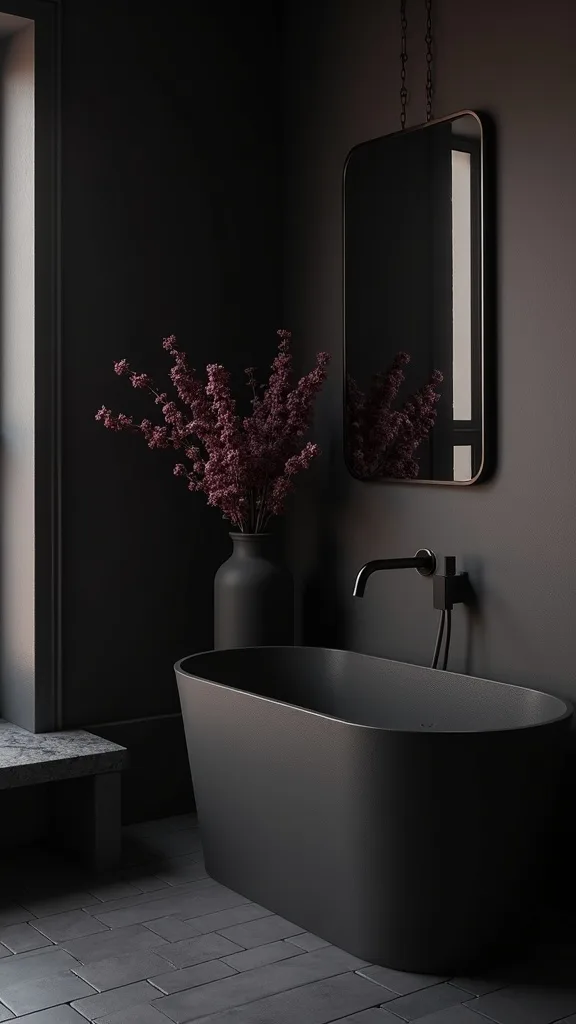How do I add deep plum dried flowers without making it look like a funeral?