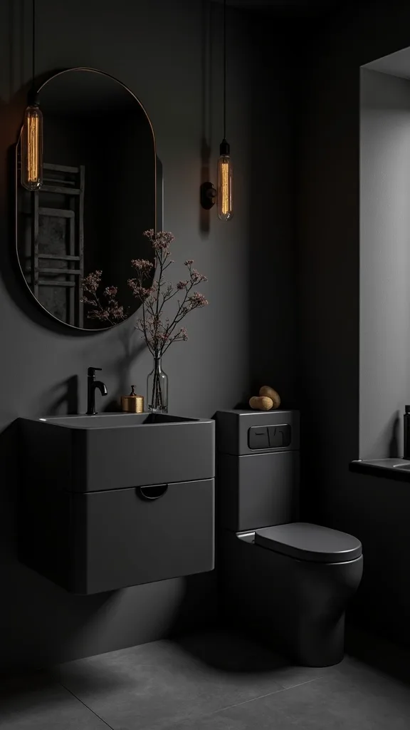 How do you create contrast so dark bathroom ideas don’t feel cramped?