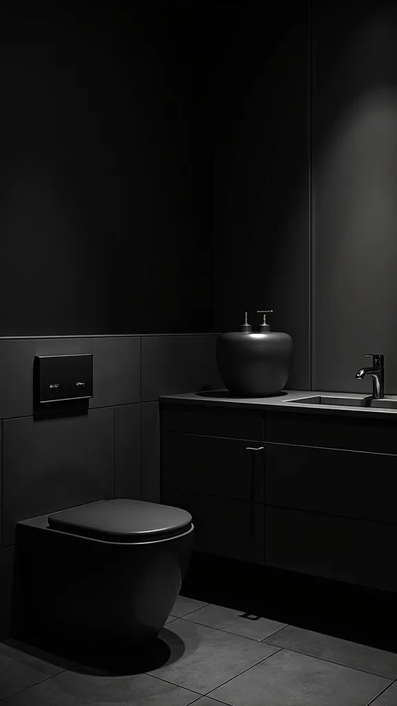 What should I avoid when trying dark bathroom ideas on a tight budget?