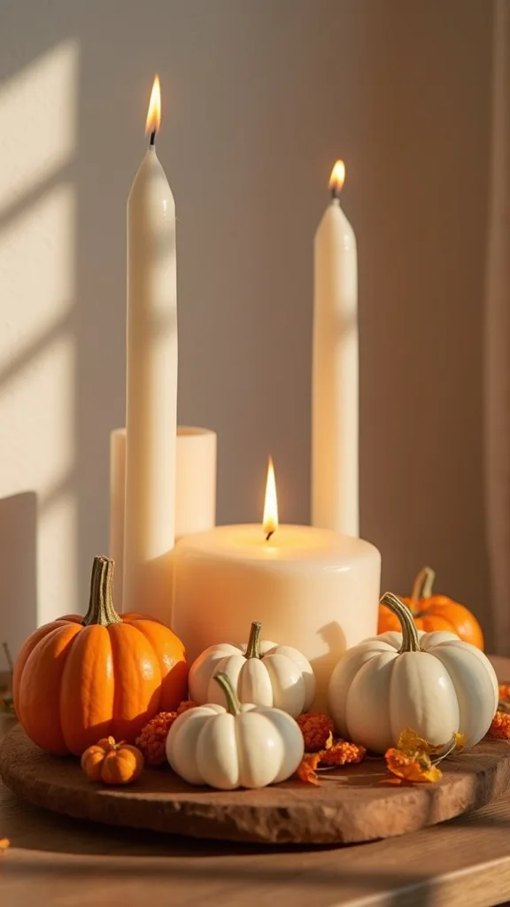 What are the best mini pumpkin placements so they don’t look scattered?