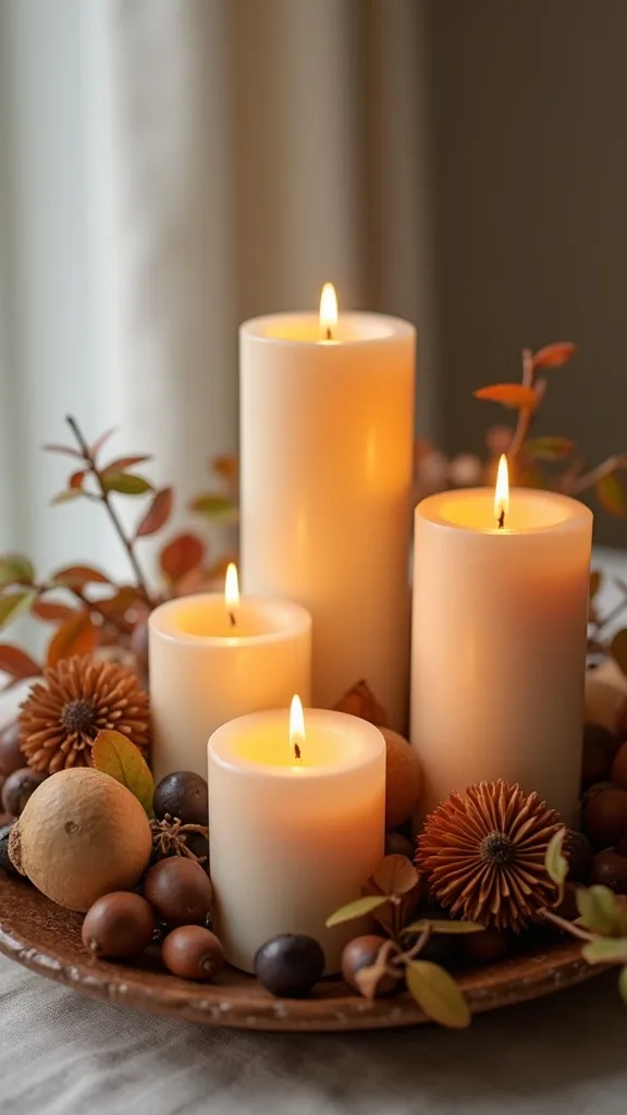 How do you incorporate acorns without making it look like a kid’s craft?